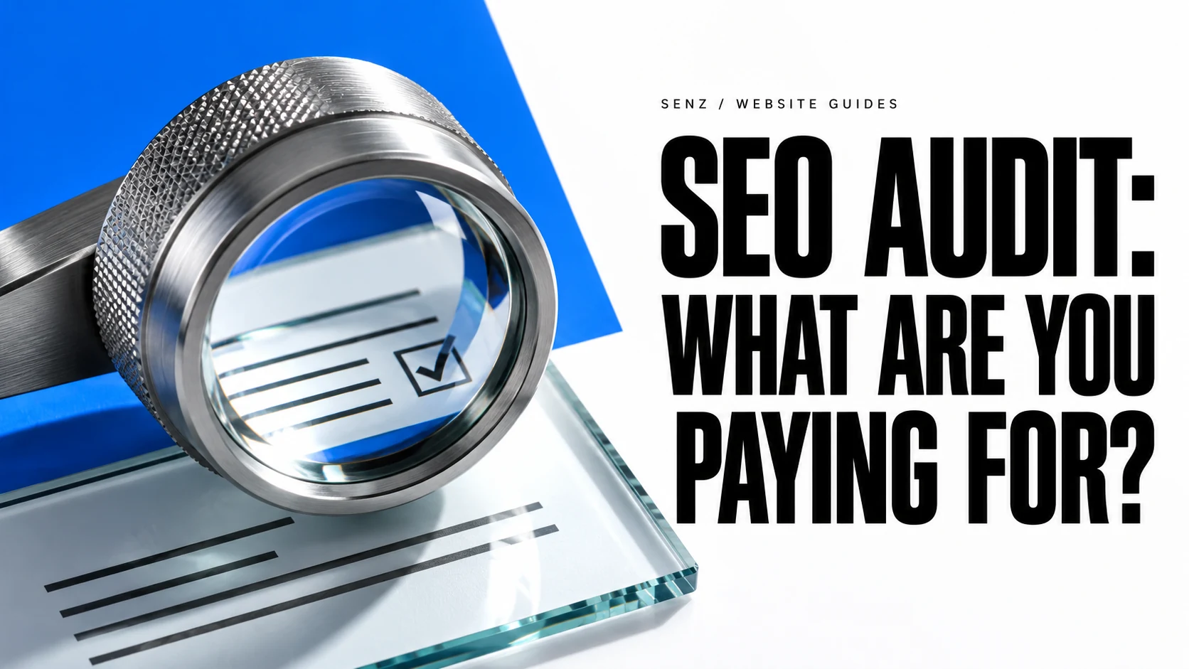 A magnifying lens over a report: what an SEO audit includes