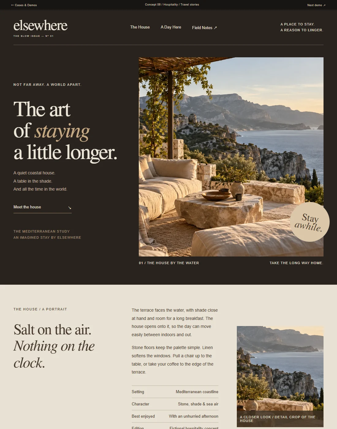Hospitality & spaces — design example