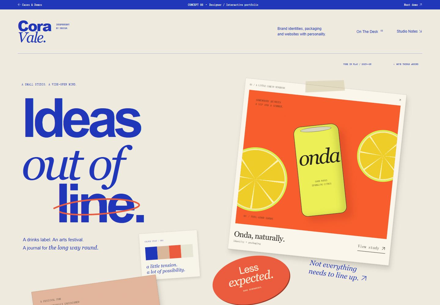 Cora Vale / Design portfolio — concept demo