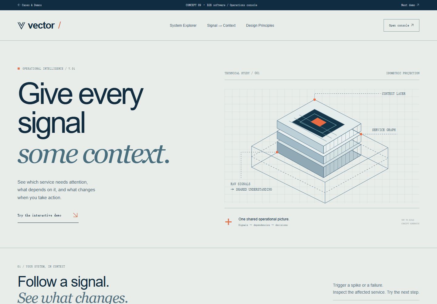 Vector / B2B software — concept demo